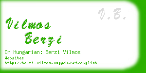 vilmos berzi business card